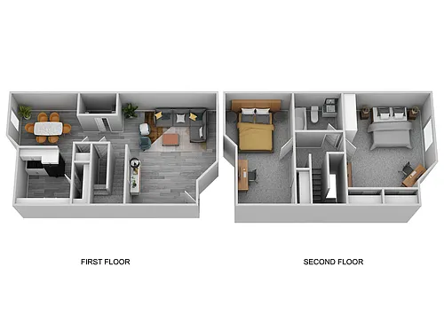 Floor plan 2 Bedroom 1.5 Bathroom