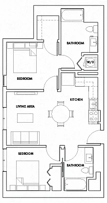 Floor plan 2 Bedroom A Trilby