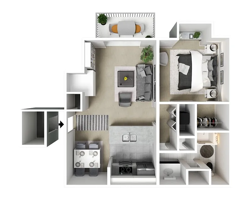 Floor plan One Bedroom