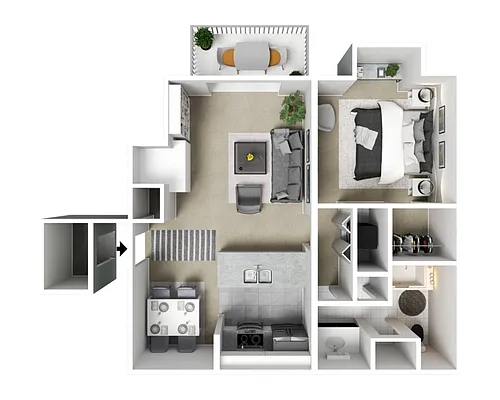 Floor plan 1 X 1