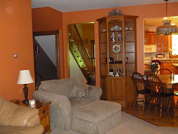 Main living area with built-in table
