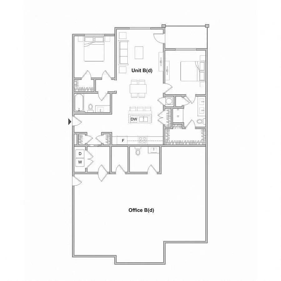 Floor plan Dogwood with workspace