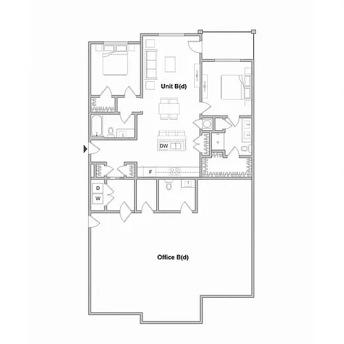 Floor plan Dogwood with workspace