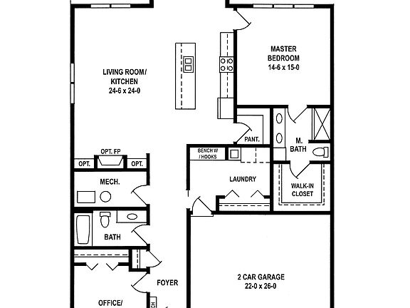 Belclair Floor Plan Slab