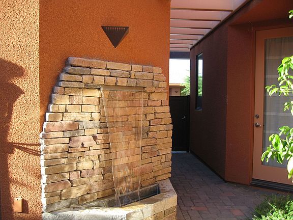 Custom Water Feature in front entry