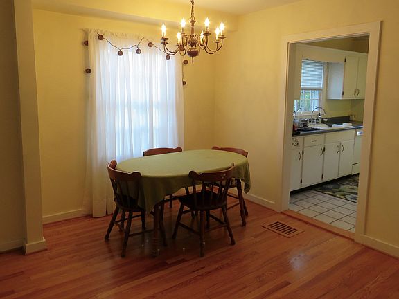 Well-lit dining area