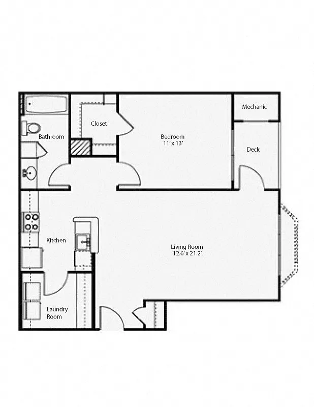 Floor plan 1E1 Elmwood