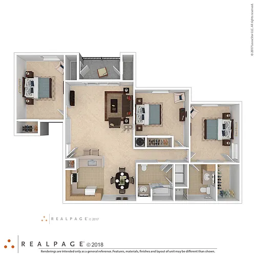 Floor plan 3 Bedroom Traditional