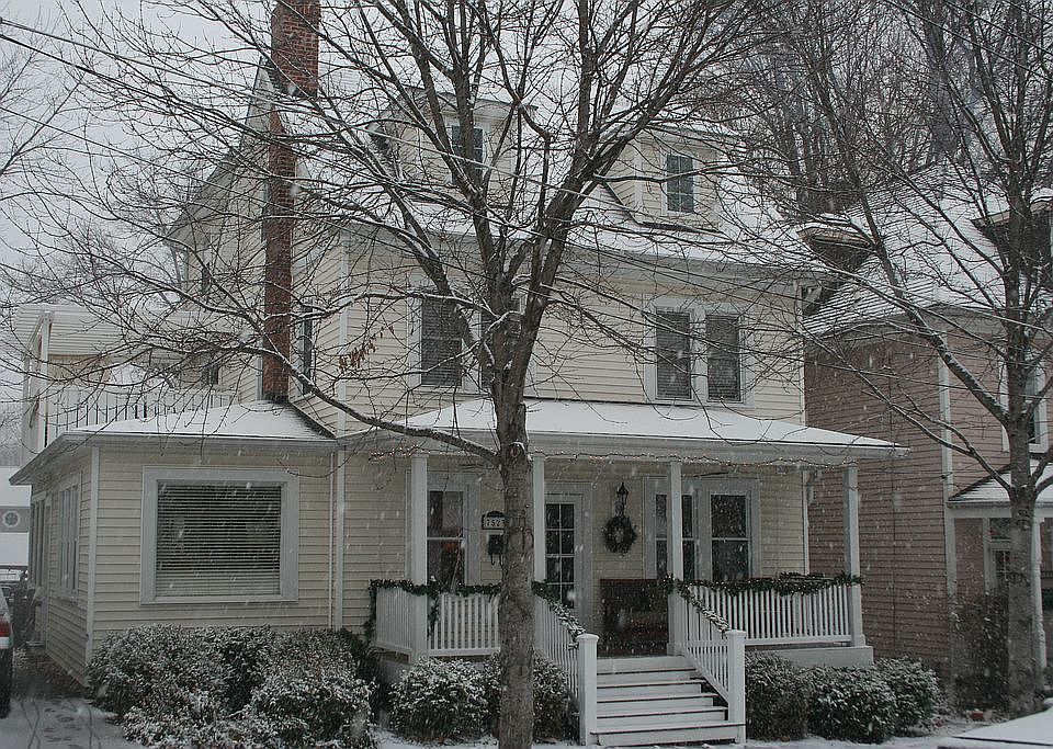 house in snow