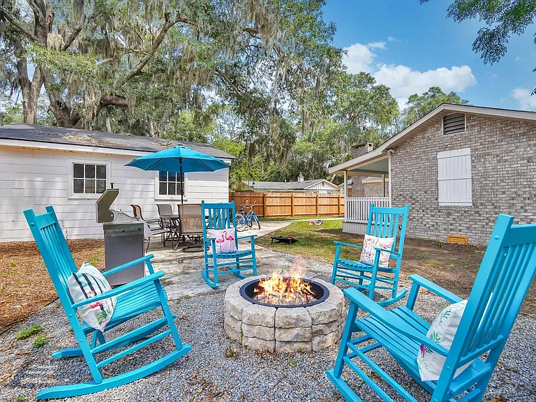 enjoy the backyard firepit