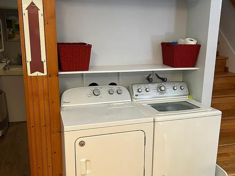 Washer and dryer.
