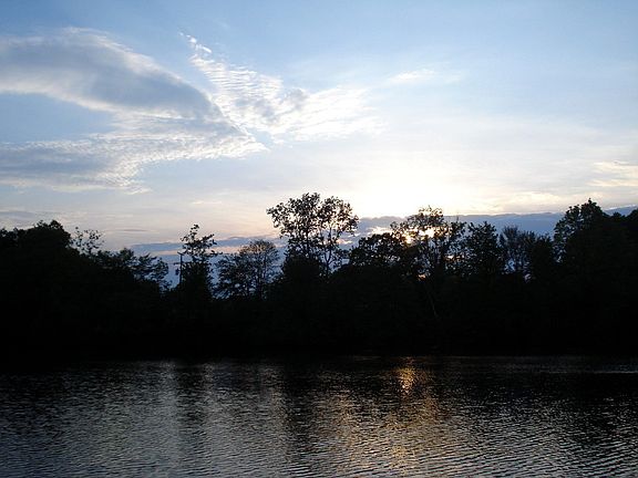 gorgeous spring night at dusk