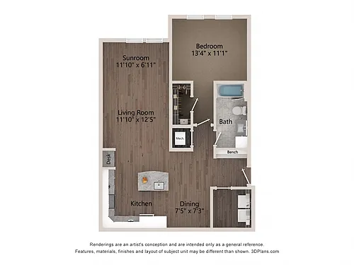 Floor plan A1B