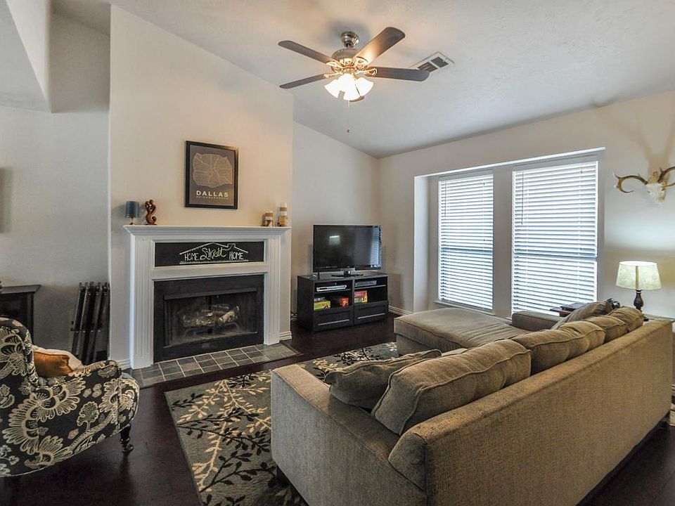 Living room with large front window