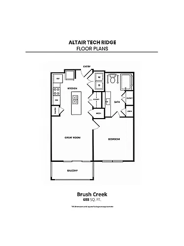 Floor plan Brush Creek- Accessible