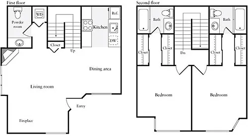 Floor plan 2 Bedrooms P