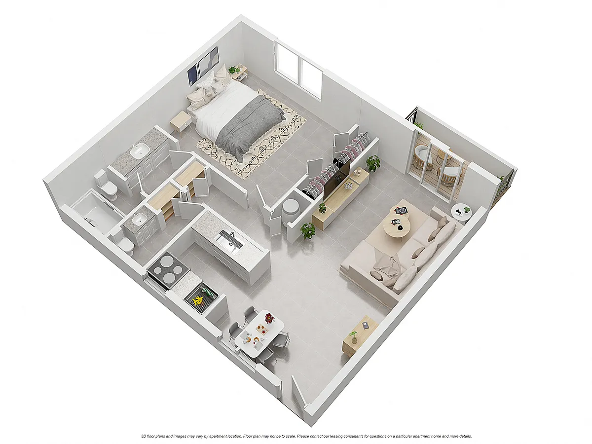 Floor plan 1 BED 1.5 BATH