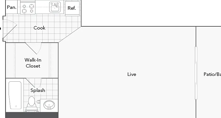 Fayette Studio Floorplan Fayette Studio Floorplan