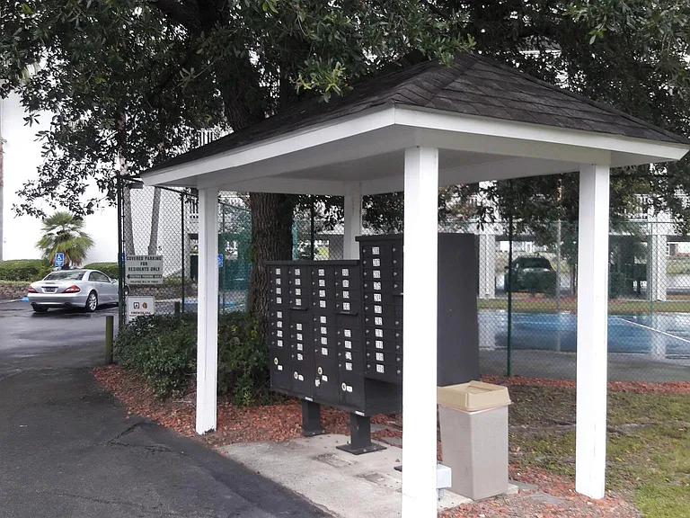 Mail boxes.