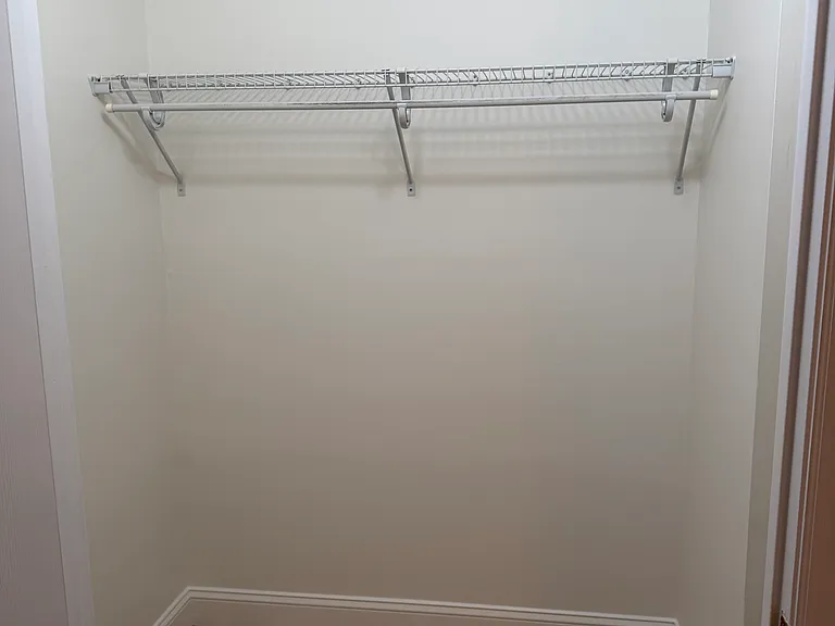 step in closet with storage alcove