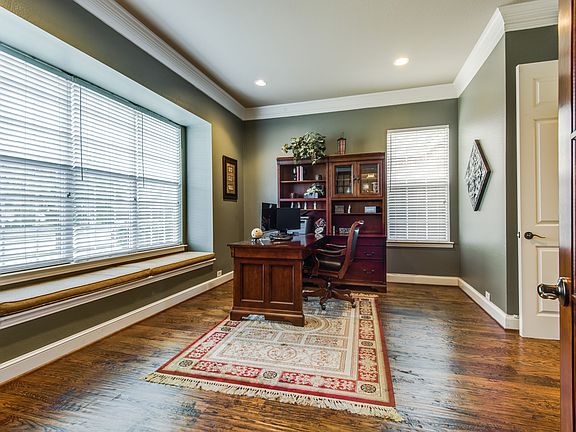 Hardwood floors in study