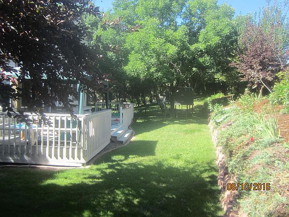 Back deck and yard