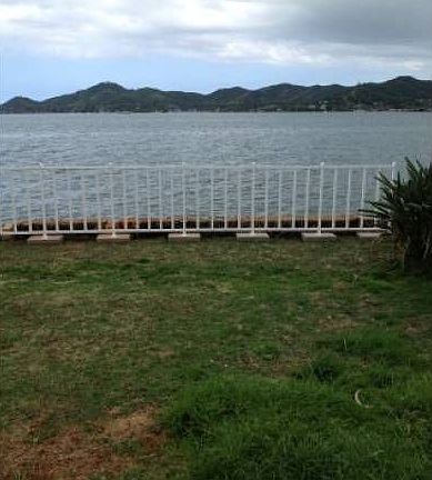 back yard on bay
