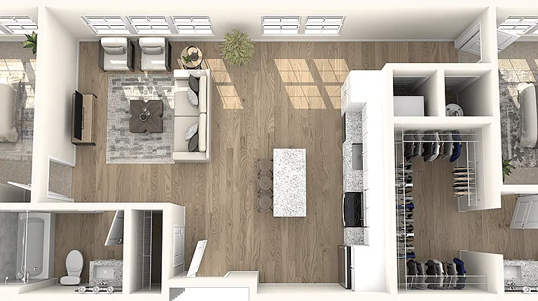Two Bedroom, Two Bathroom Two Bedroom, Two Bathroom
