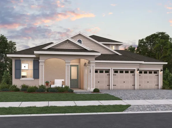 Anna Maria with Bonus 3 Car Garage Plan, Waterlin
