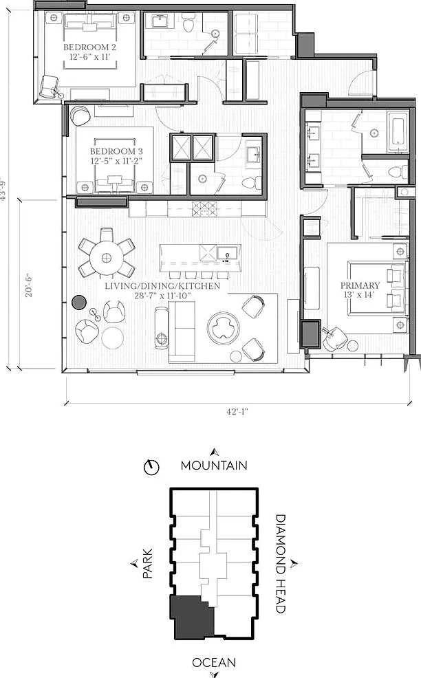 Victoria Place | Ocean-Facing Corner Residence | 3 Bed, 3 Bath, 2 Parking — Photo 2