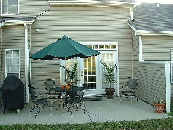 Large, private patio area