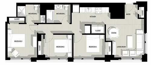 Floor plan Three Bedroom