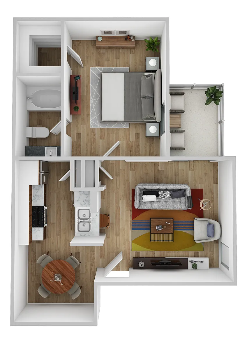 Floor plan One Bedroom