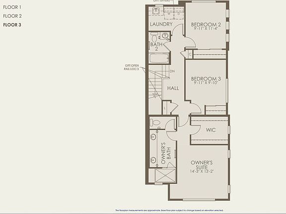 Residence III Floor Plan, Quick Move-In Home, Floor 3