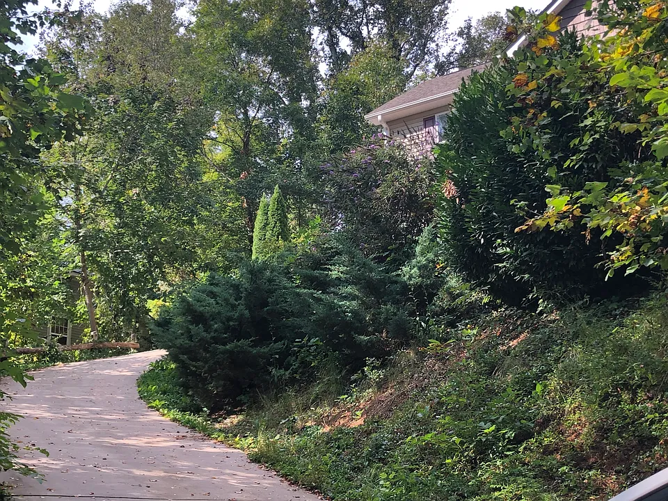 Driving up to the house