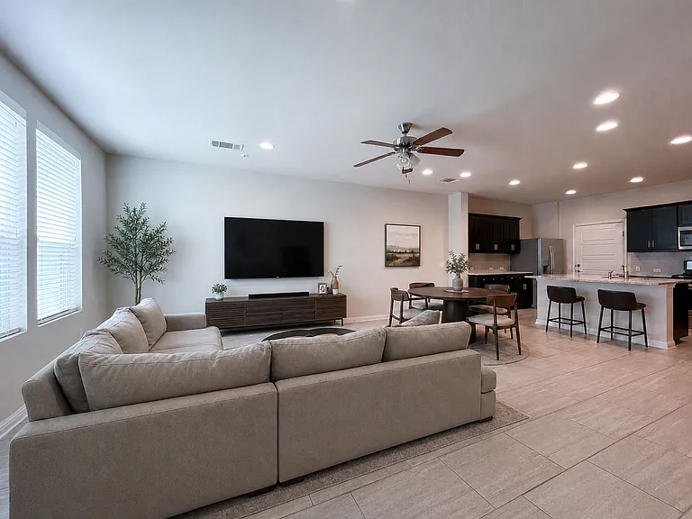 Open concept living/dining room