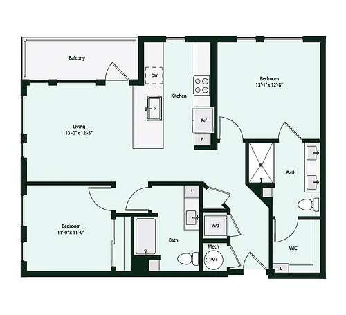 Floor plan B1-1A