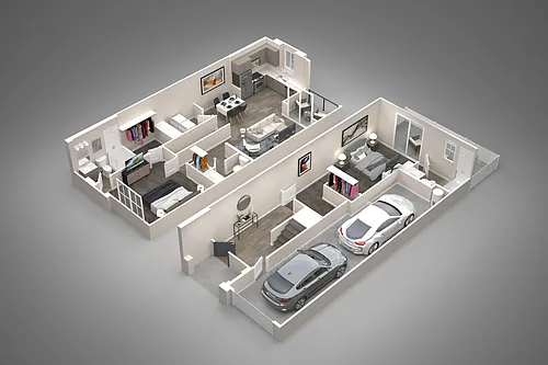 Floor plan 2 Bed/2.5 Bath
