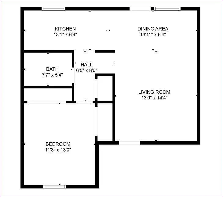 Floor plan 2 Bedrooms- 2 Bathrooms