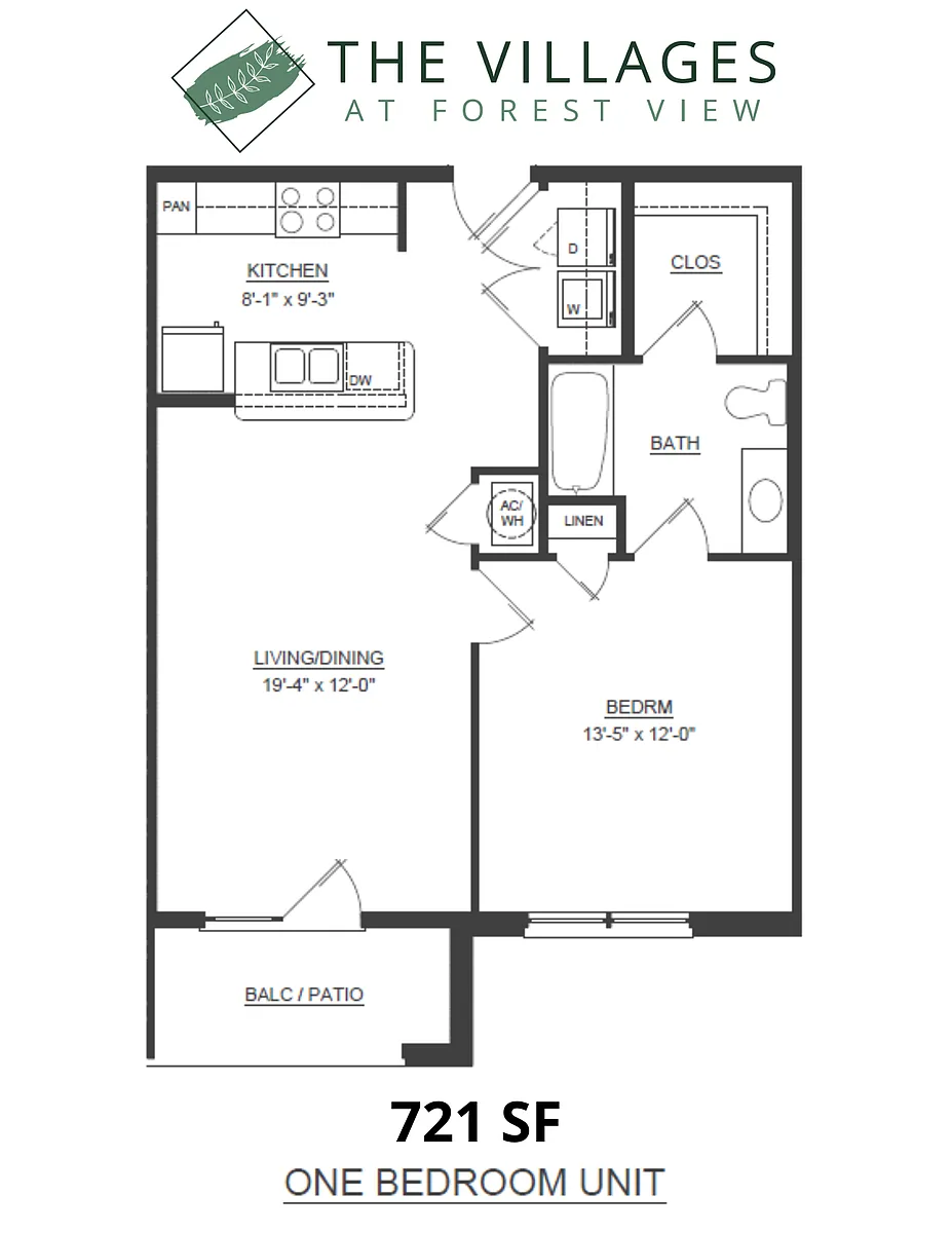 Floor plan 1 Bedroom