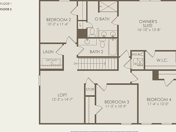 Rosella Floor Plan, Quick Move-In Home, Floor 2