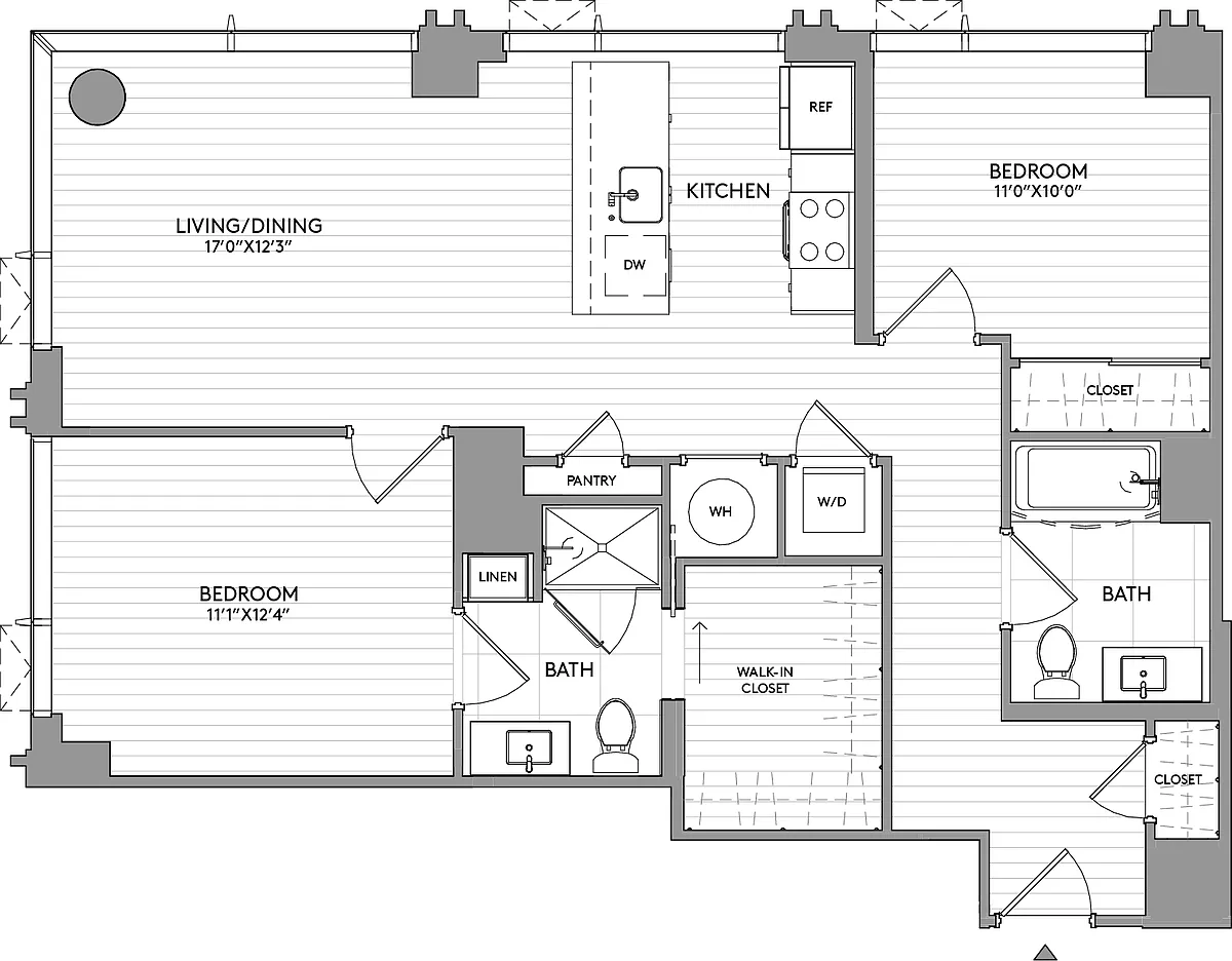 Floor plan 2-Bed-2-Bath-BC3