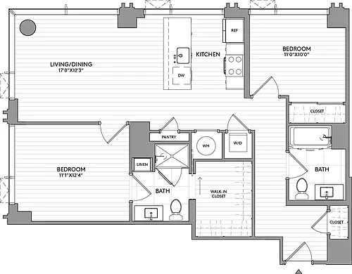 Floor plan 2-Bed-2-Bath-BC3