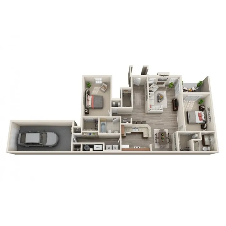 Floor plan 2 bed 2 bath