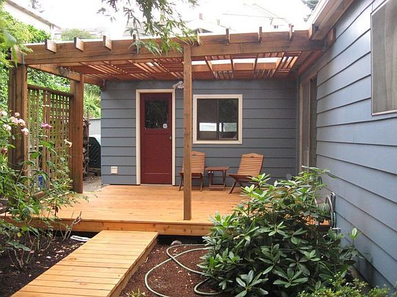 back deck from yard