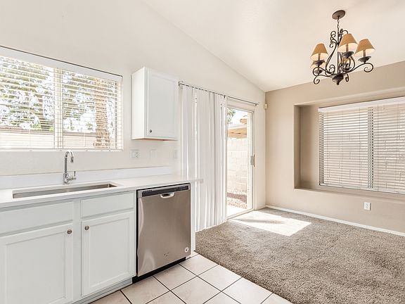 Dining room with window seat
