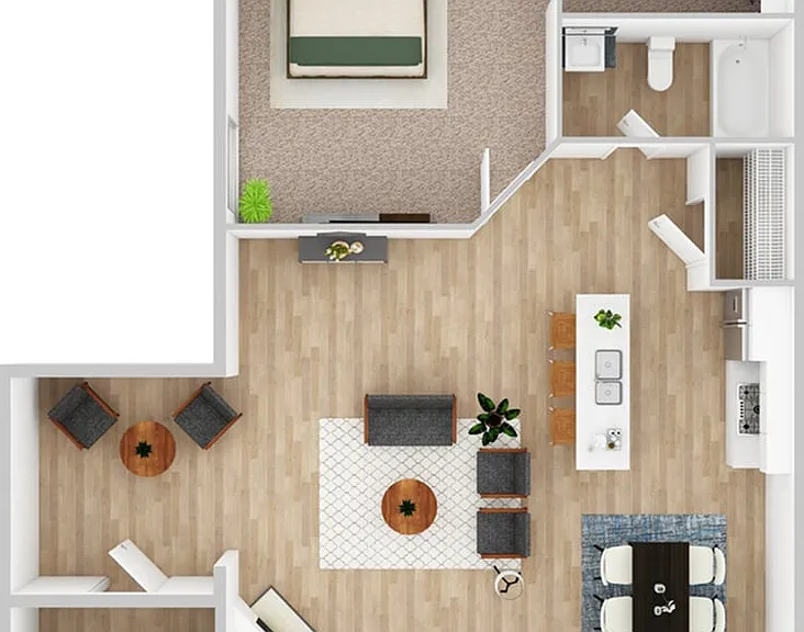1 Bedroom | 1 Bath | 750 SF 1 Bedroom | 1 Bath | 750 SF