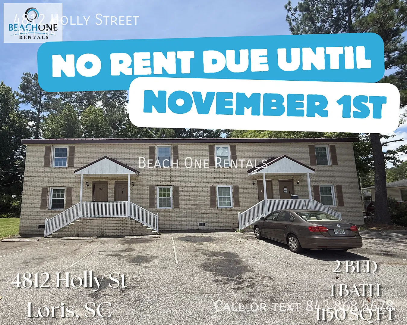 **Move In Now. Pay Later. First Rent Due November 1st Loris - 2 Bedroom / 1 Bathroom Townhouse — Photo 1