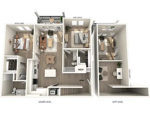 Floor plan BF2L-1344sf-DCI