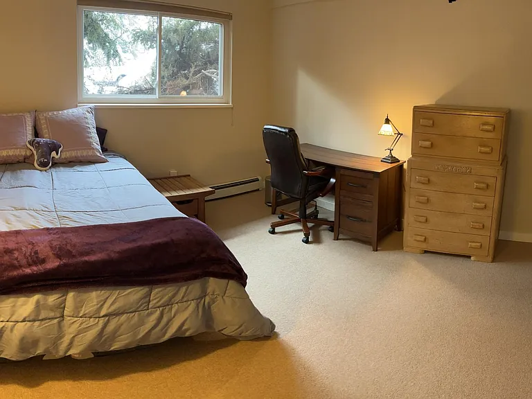 There is no longer a desk in the room.